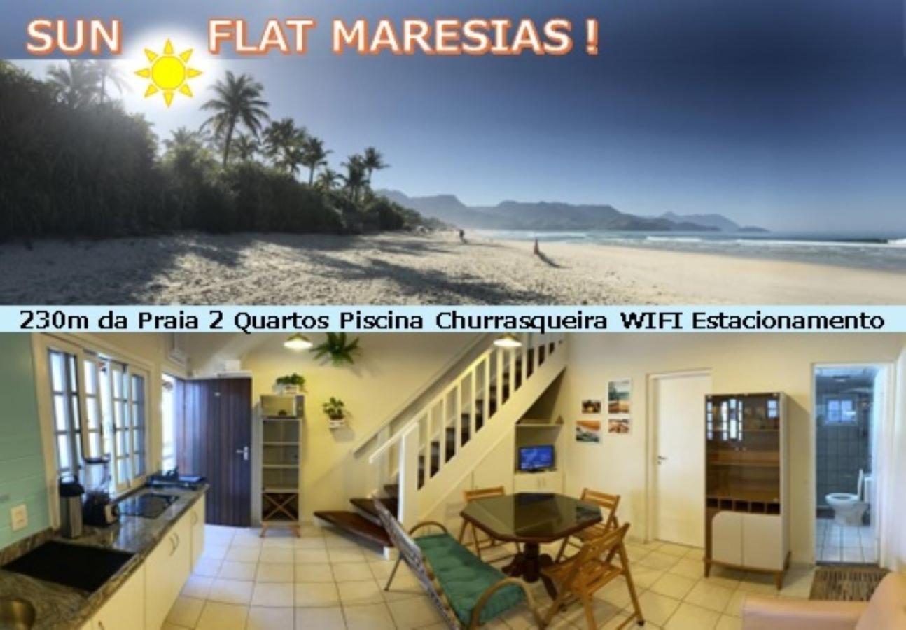 Sun Flat Maresias !! 2 Quartos Piscina Churrasqueira Wifi Estacionamento 230M Da Praia Сао Себастиао Екстериор снимка